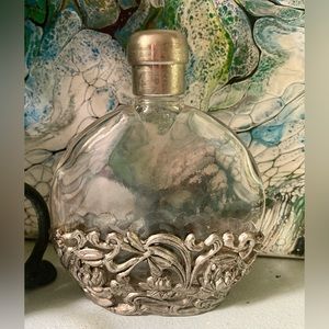 Vintage Silvestri Glass & Pewter Perfume Bottle